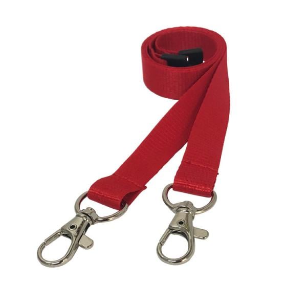 1.5cm Double Clip Plain Coloured Lanyard x10 | Buy Lanyards Online ...